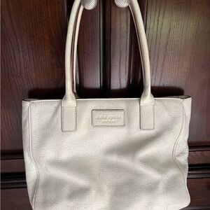 Kate Spade Cream Leather Tote Bag